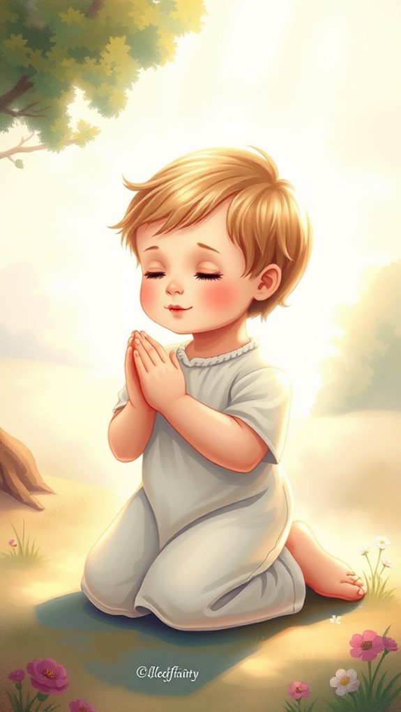 adorable child prayer artwork