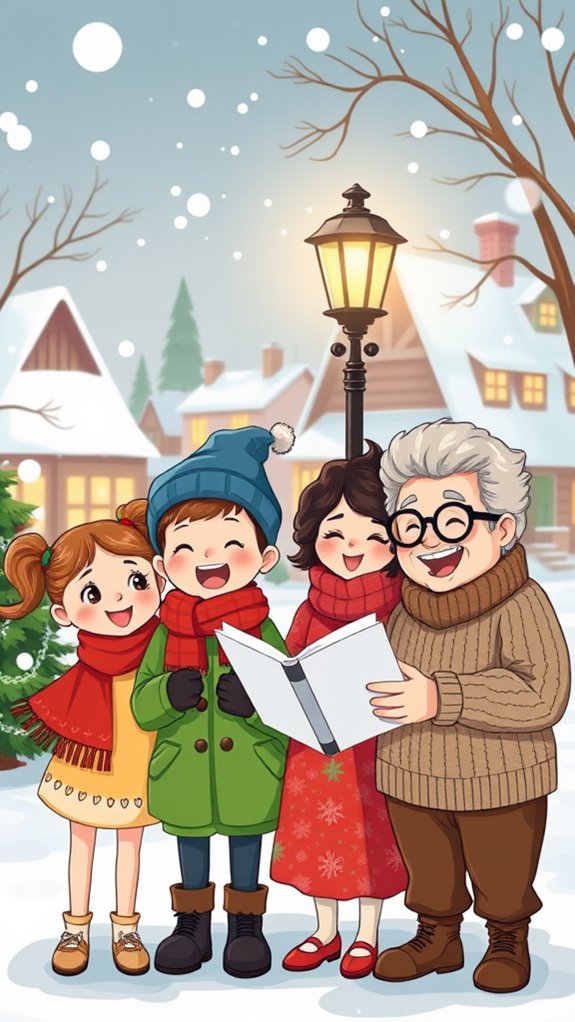 adorable christmas singing characters