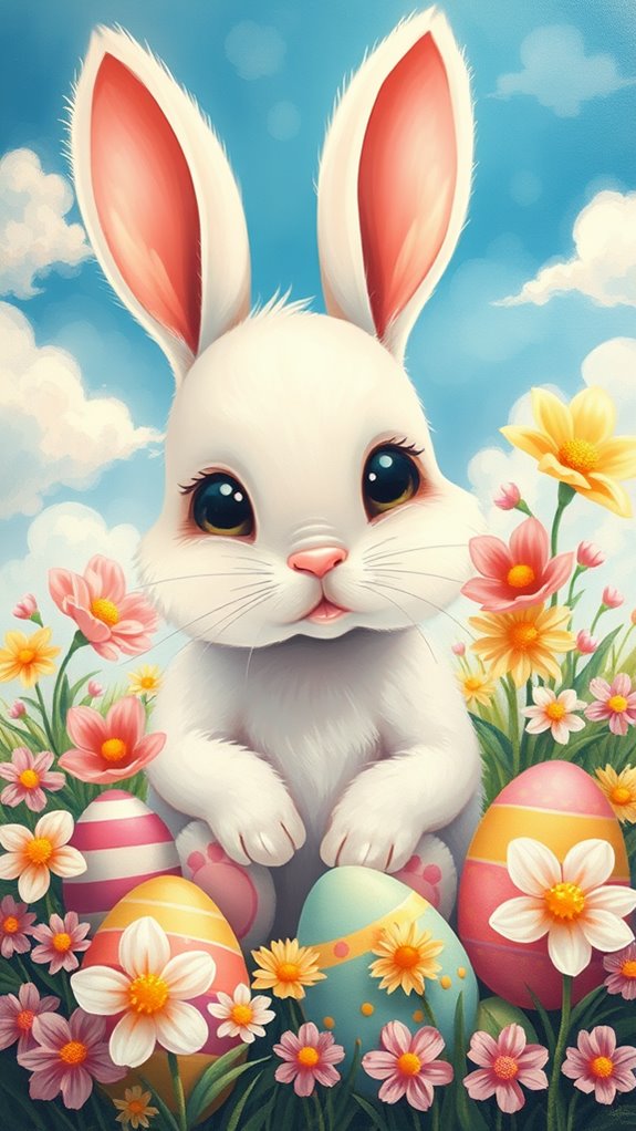 adorable easter bunny artwork