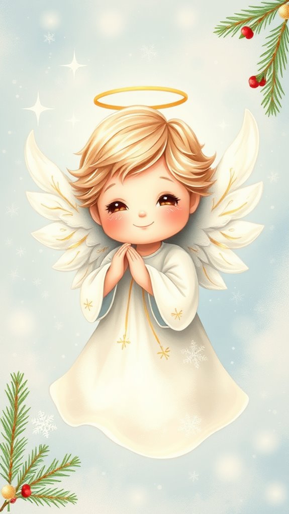 adorable festive angel artwork