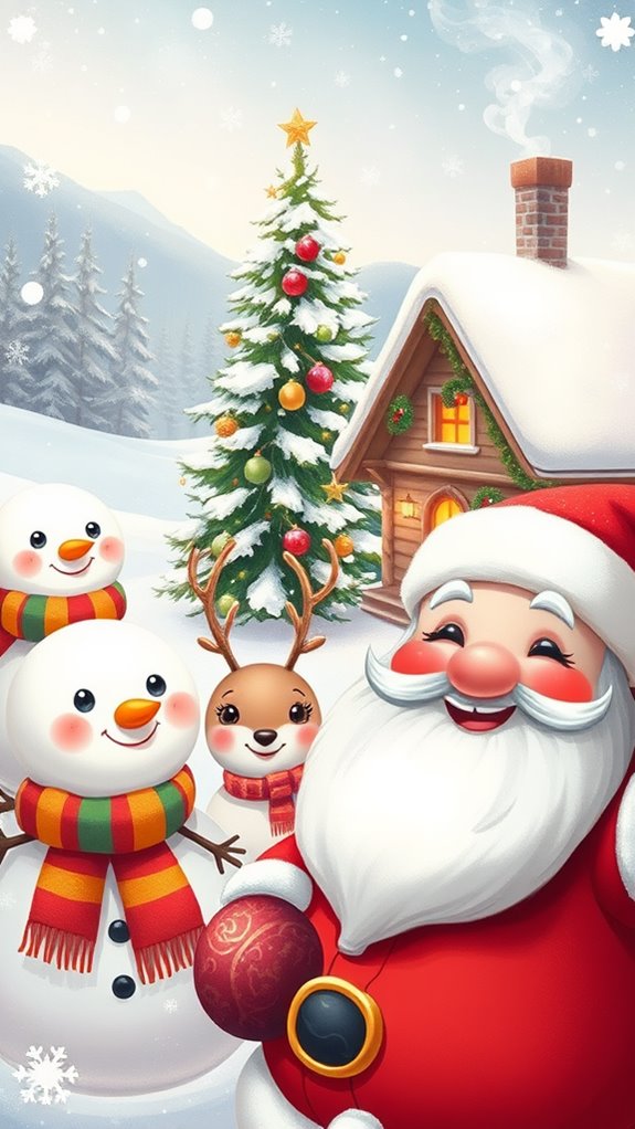 adorable holiday artwork depiction