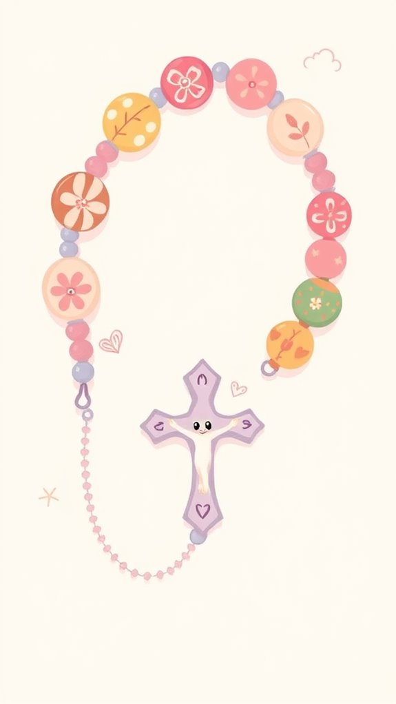 adorable illustrated rosary design