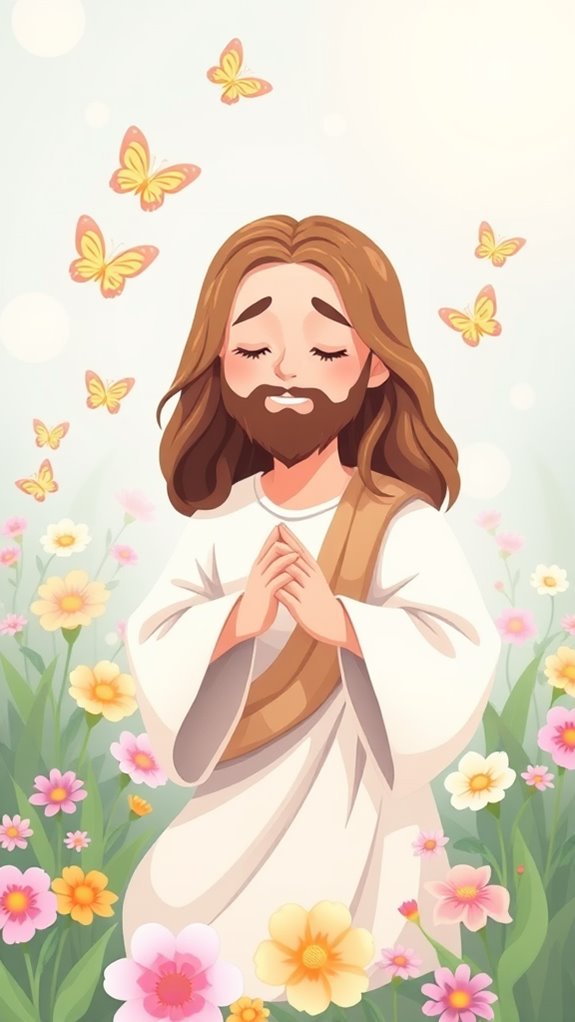 adorable jesus prayer illustration