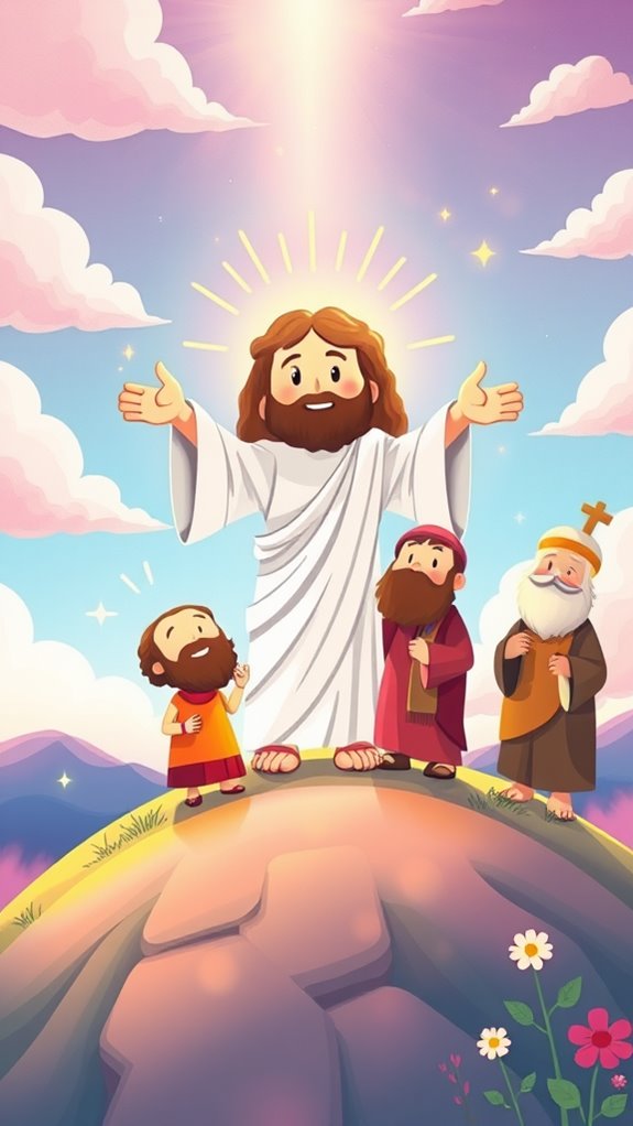 adorable jesus transfiguration depiction