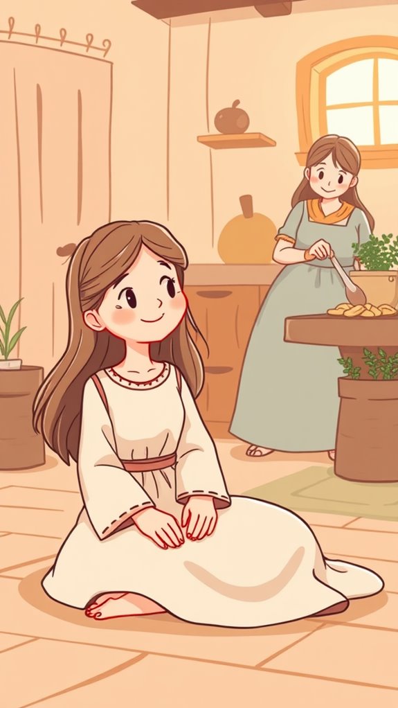 adorable mary and martha illustration