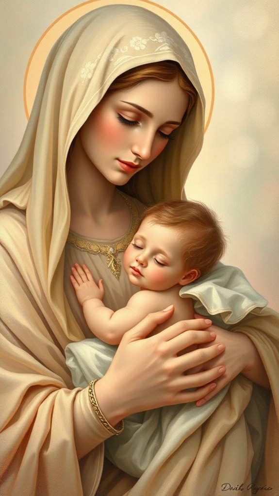 adorable mary with jesus