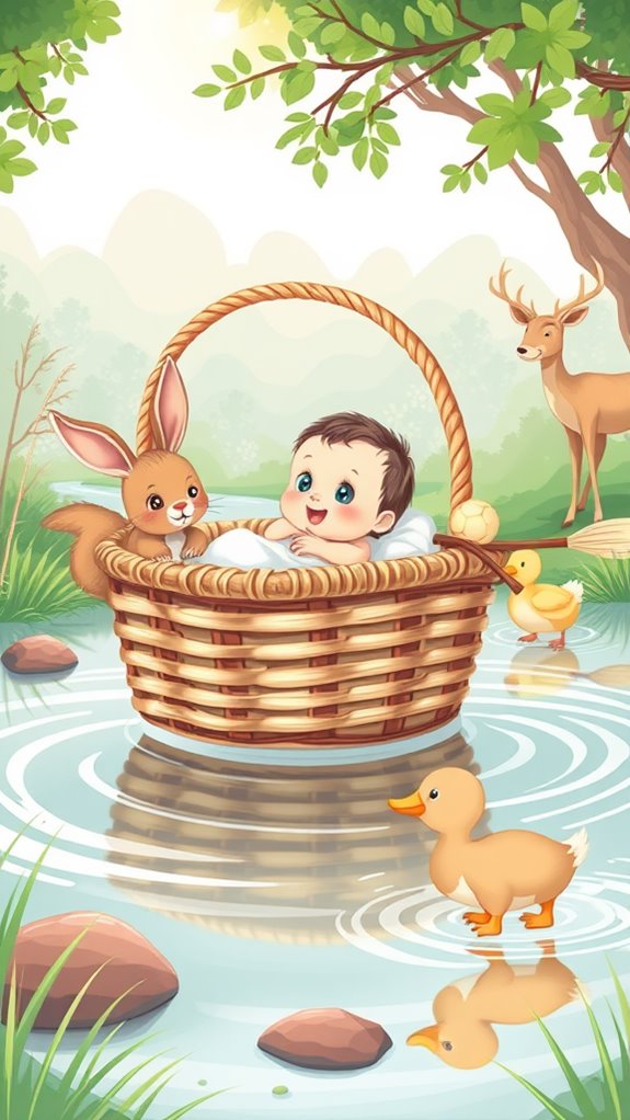 adorable moses with animals