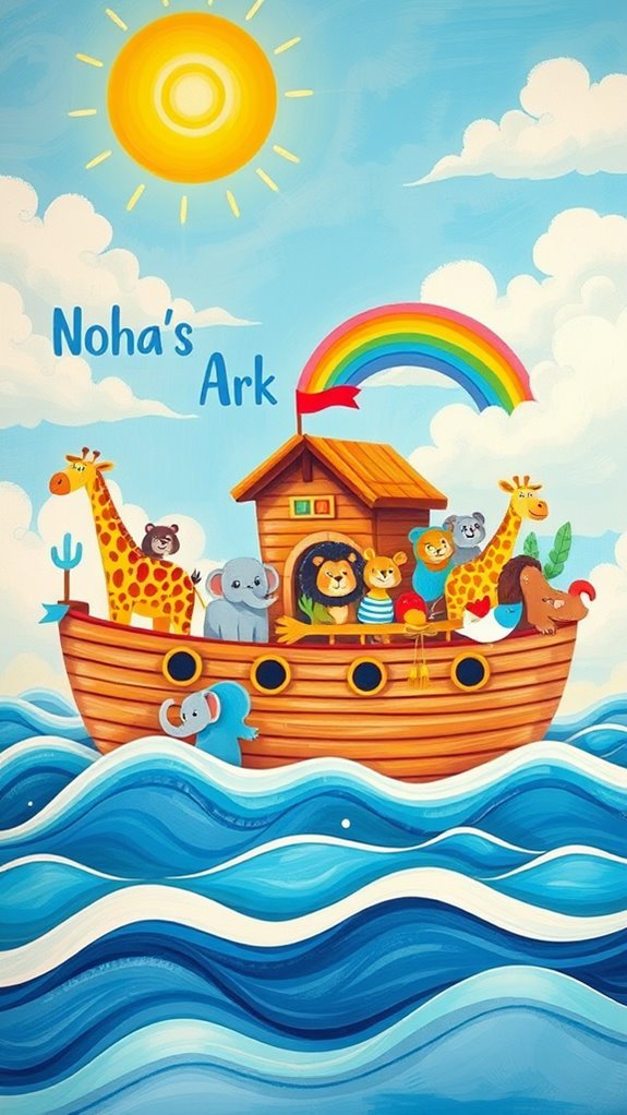 adorable noah s ark artwork