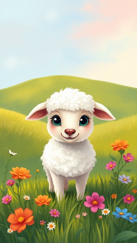 adorable painting of sheep