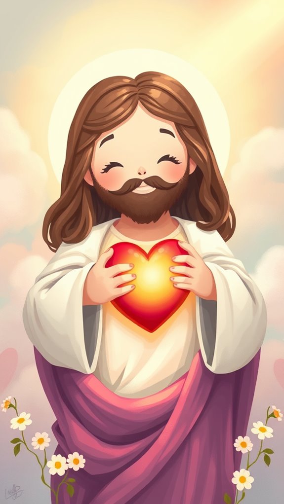 adorable sacred heart artwork