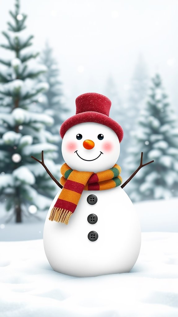 adorable snowy figure design