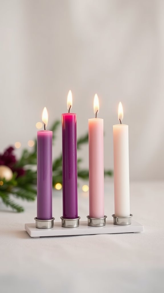 advent candles simple design