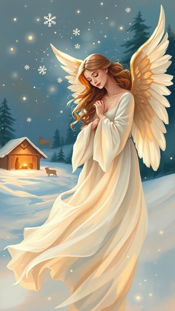 angelic christmas impressionist art
