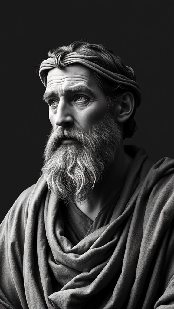 apostle paul monochrome portrait
