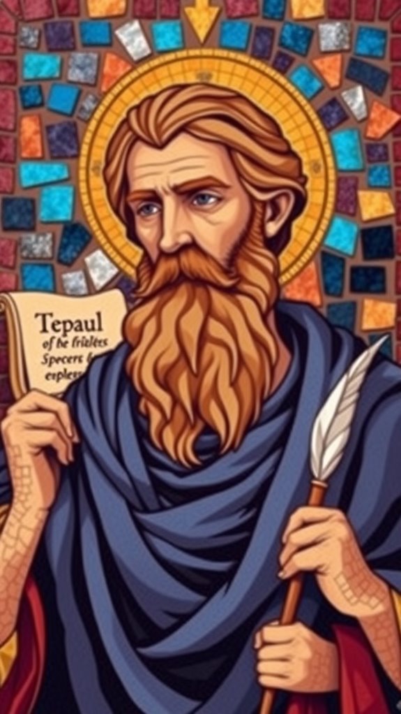 apostle paul mosaic artwork