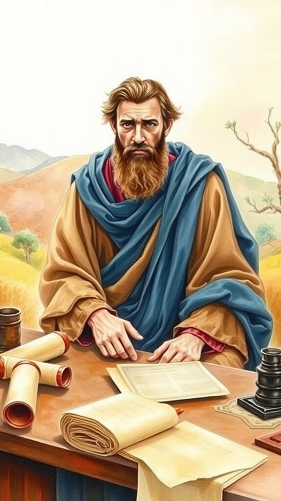 apostle paul watercolor artwork