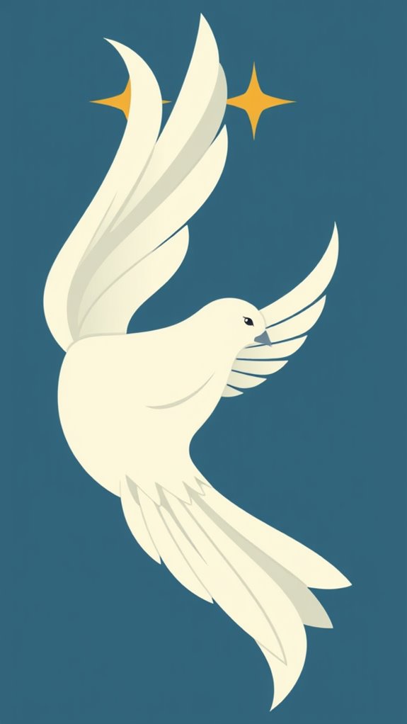 art deco dove clipart