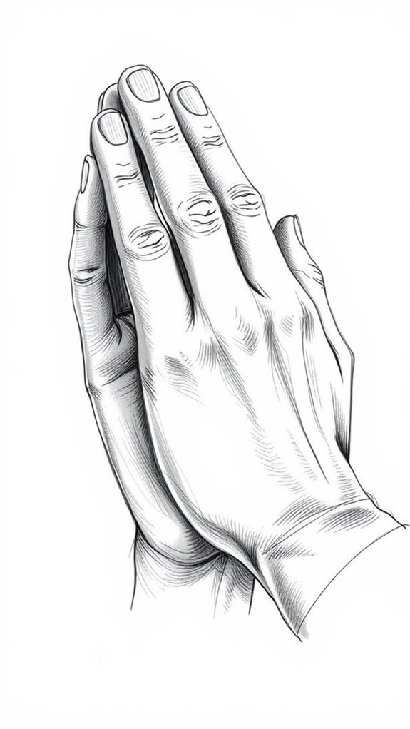 artistic sketch of prayer