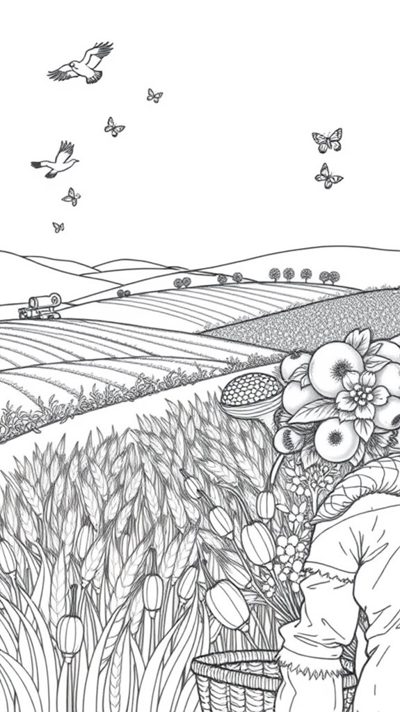 autumn harvest themed art