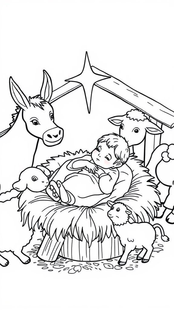 baby jesus coloring page