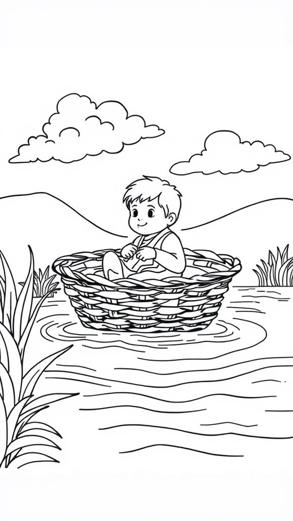 12 Baby Moses Coloring Pages - Baby Moses Coloring Page 