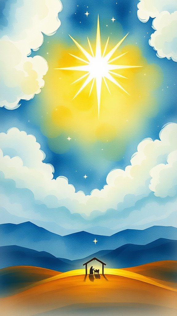 bethlehem star watercolor artwork