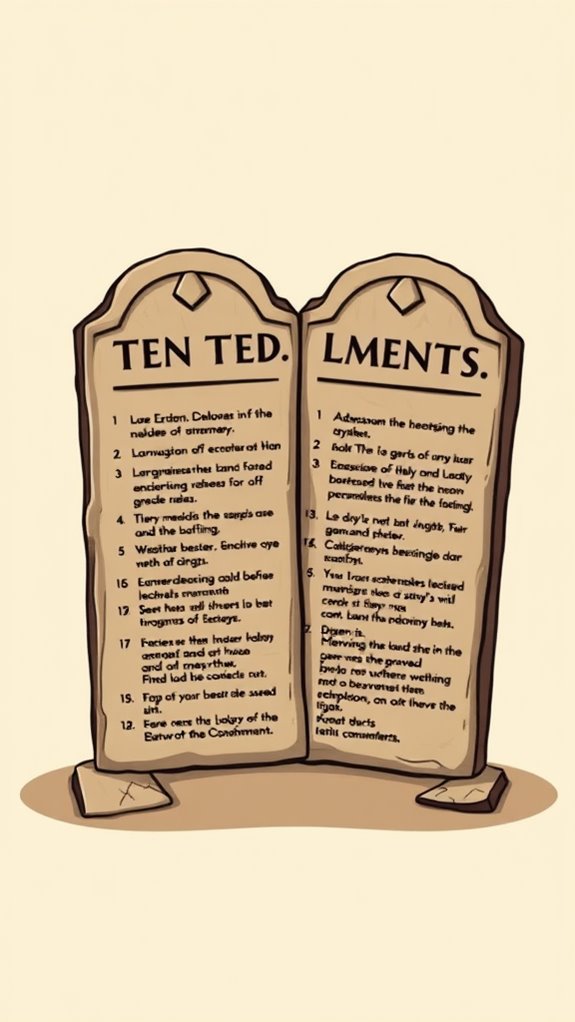 biblical ten commandments illustration