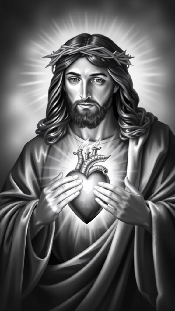 black and white jesus image