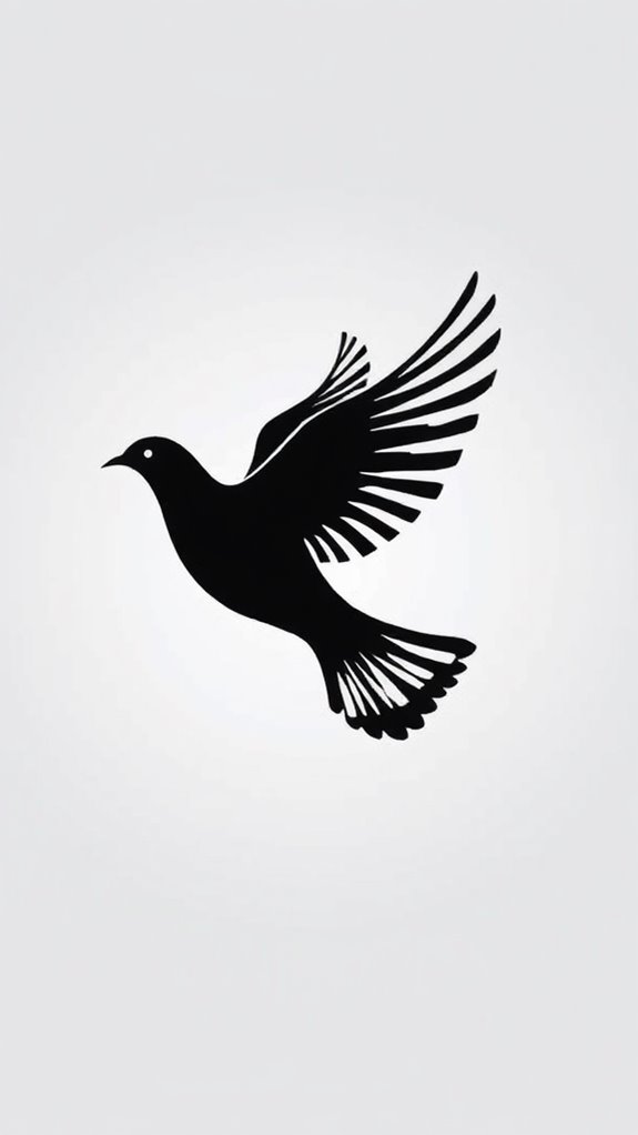 black and white silhouette