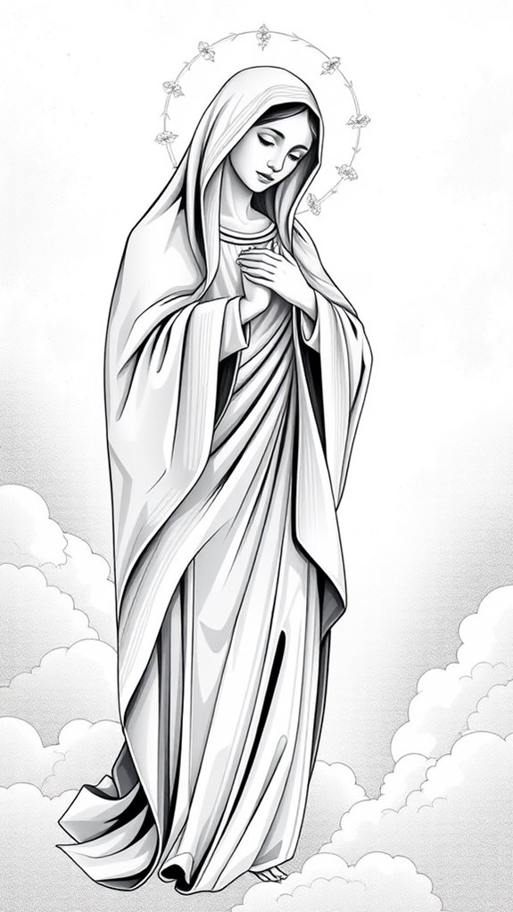 black and white virgin mary