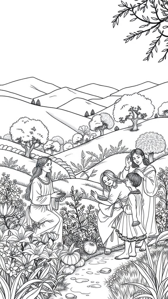blessed garden coloring page