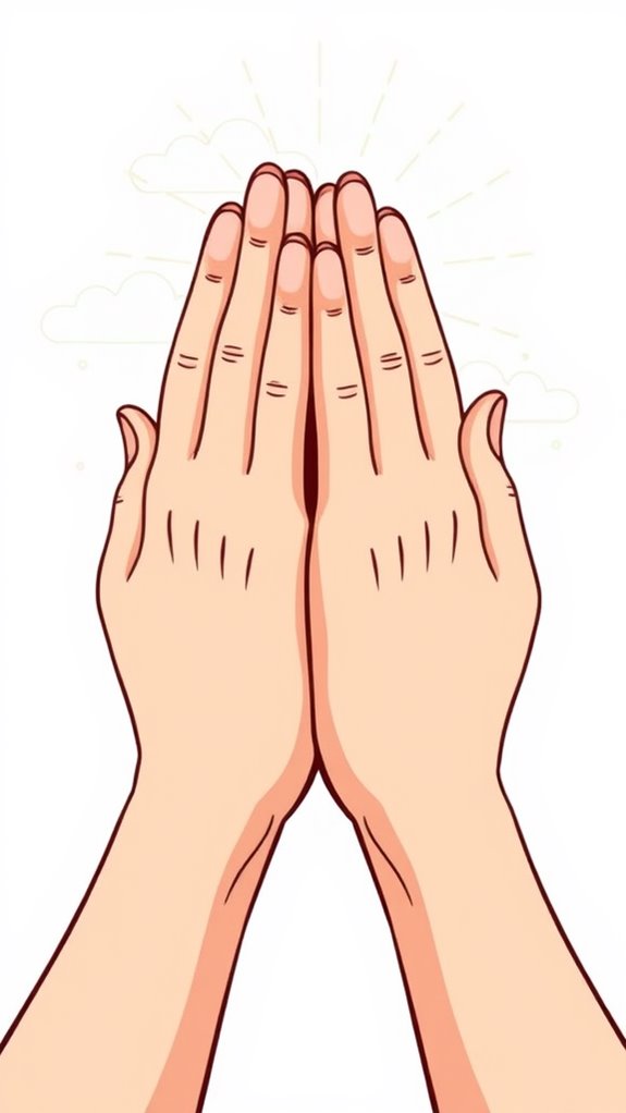 blessed hands illustration clipart