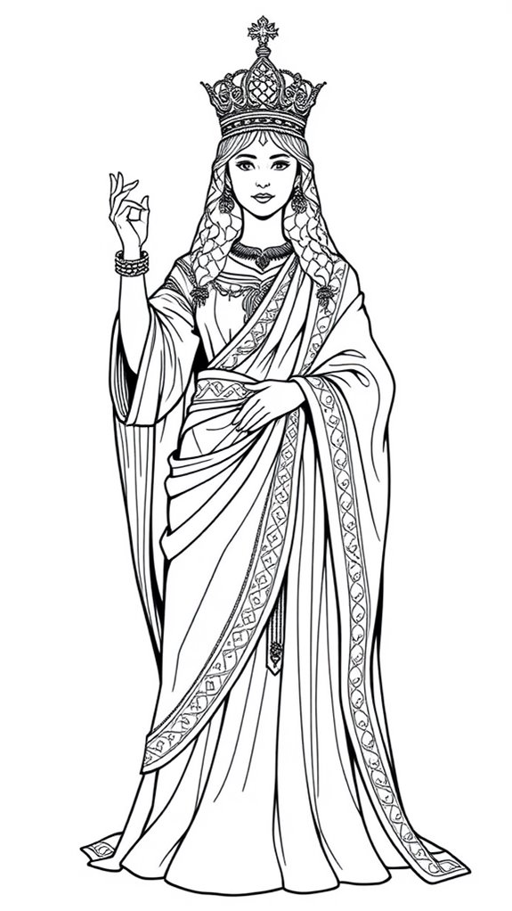 bold esther coloring page