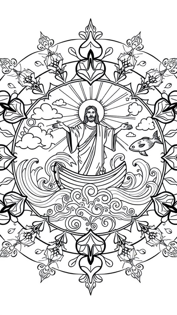 calming jesus storm mandala