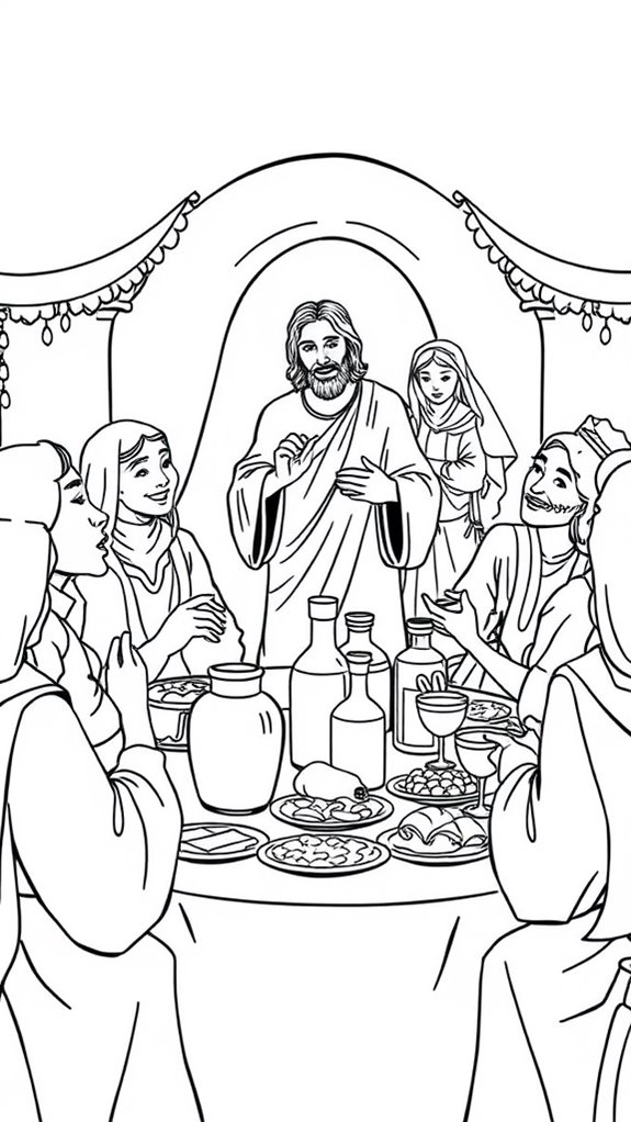cana wedding coloring page