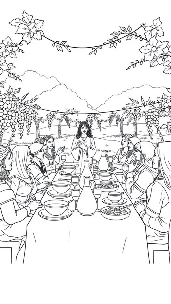 cana wedding coloring page