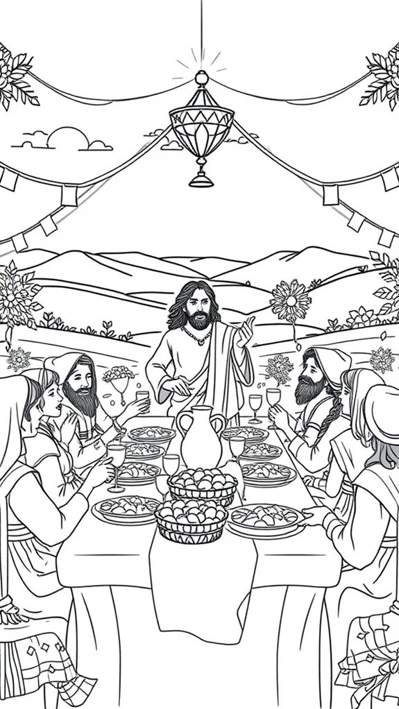 cana wedding coloring page