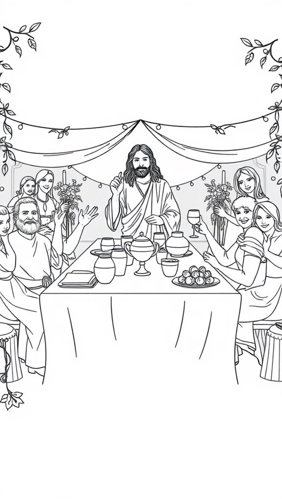 cana wedding coloring page