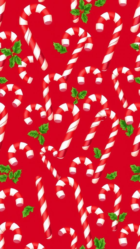 candy cane patterned design