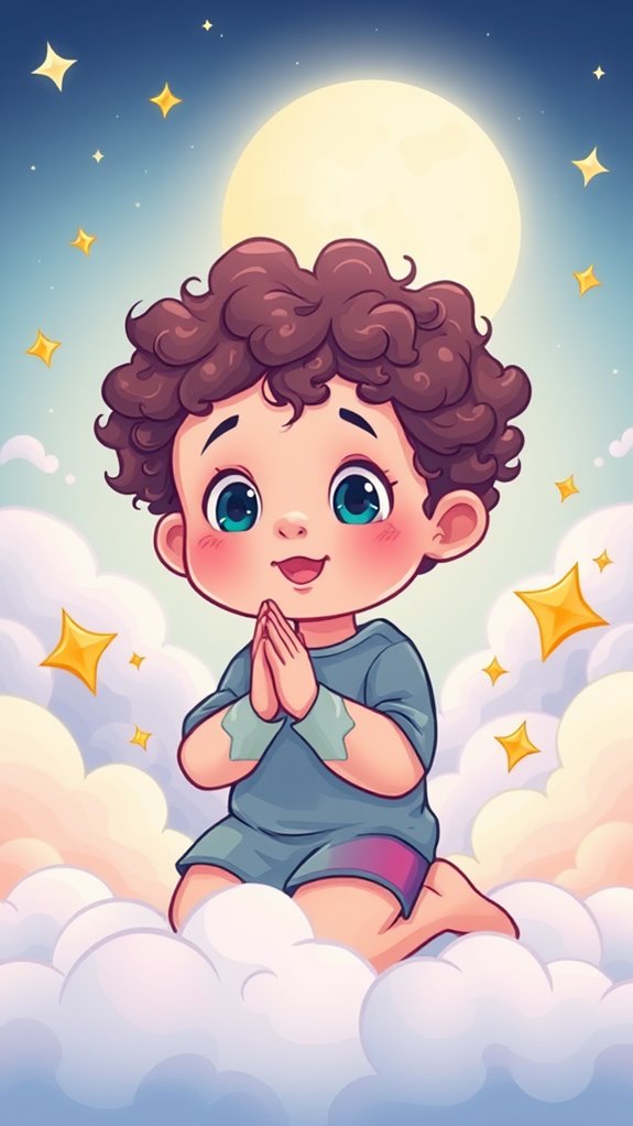 cartoon child praying image