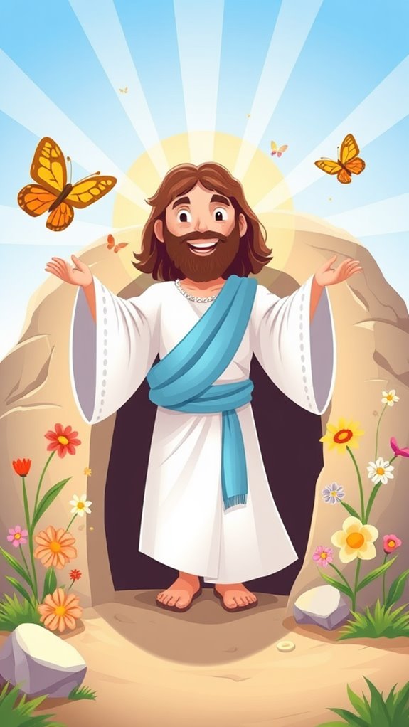 cartoon depiction of resurrection