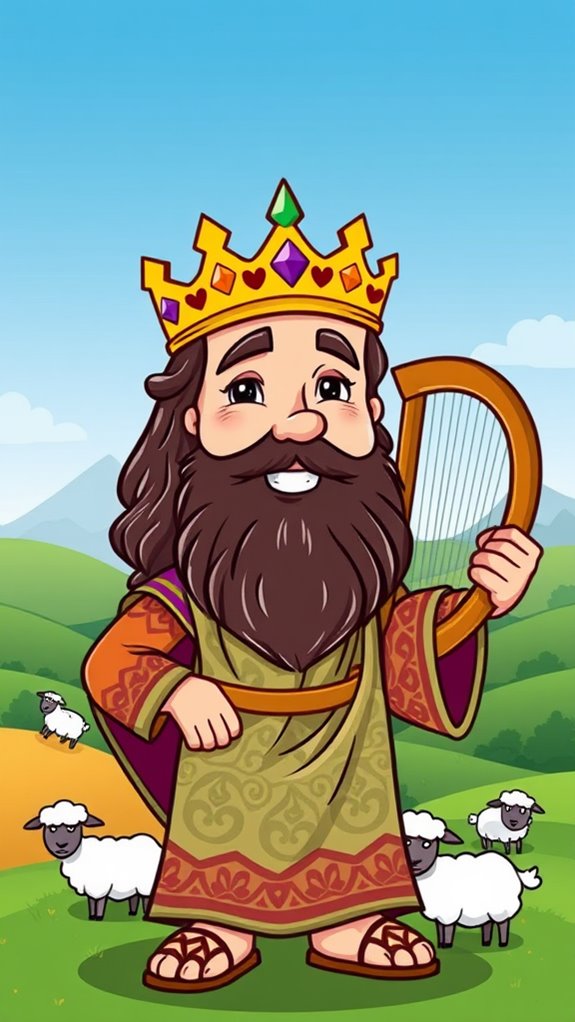 cartoon king david artwork