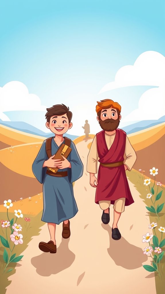 cartoon road to emmaus