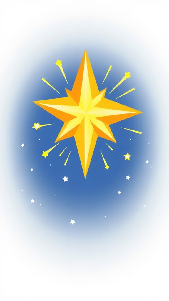 cartoon style bethlehem star clipart