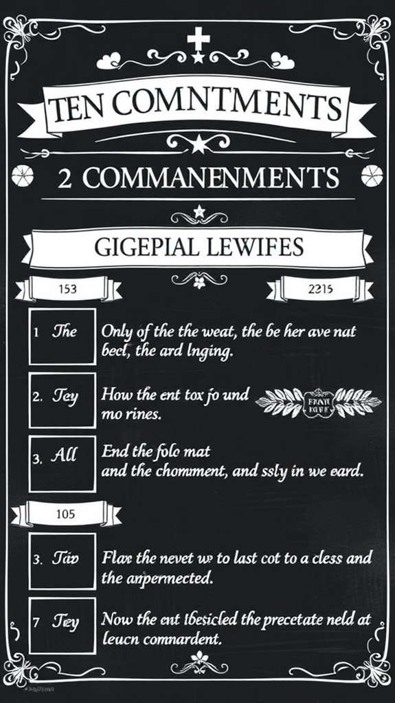 chalkboard ten commandments art