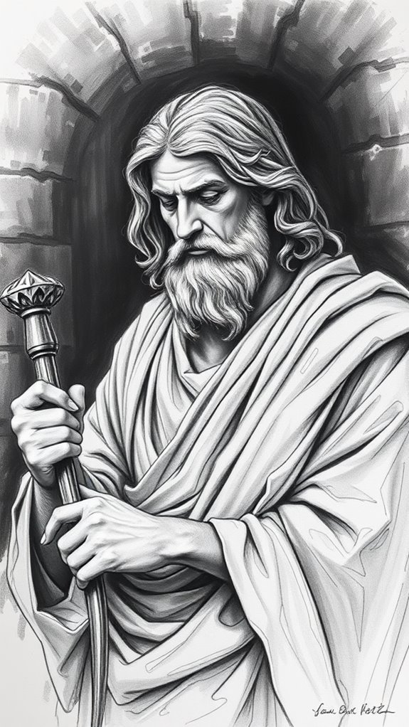 charcoal sketch of david