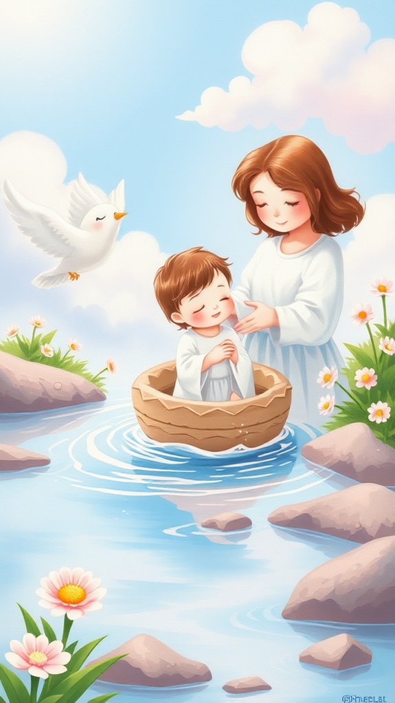 charming baptismal artwork symbolism
