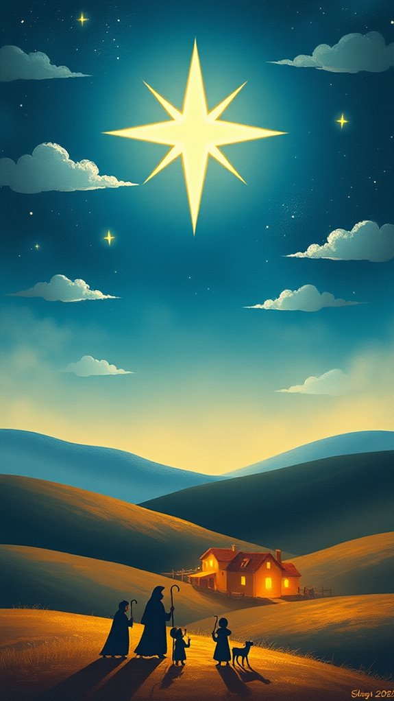 charming bethlehem star artwork