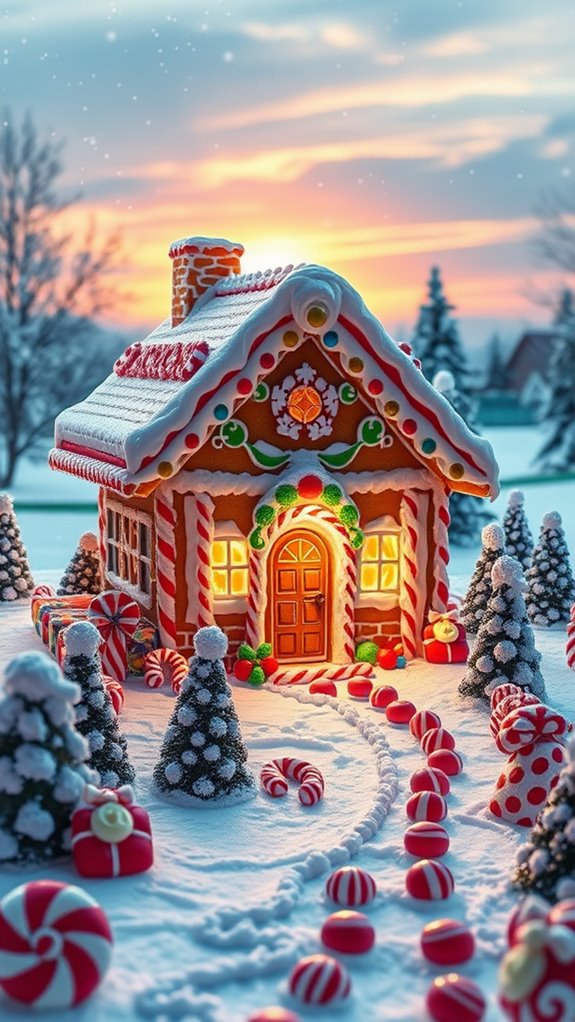 charming festive gingerbread creation