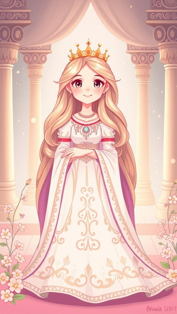 charming queen esther illustration